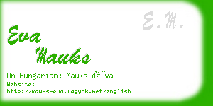 eva mauks business card